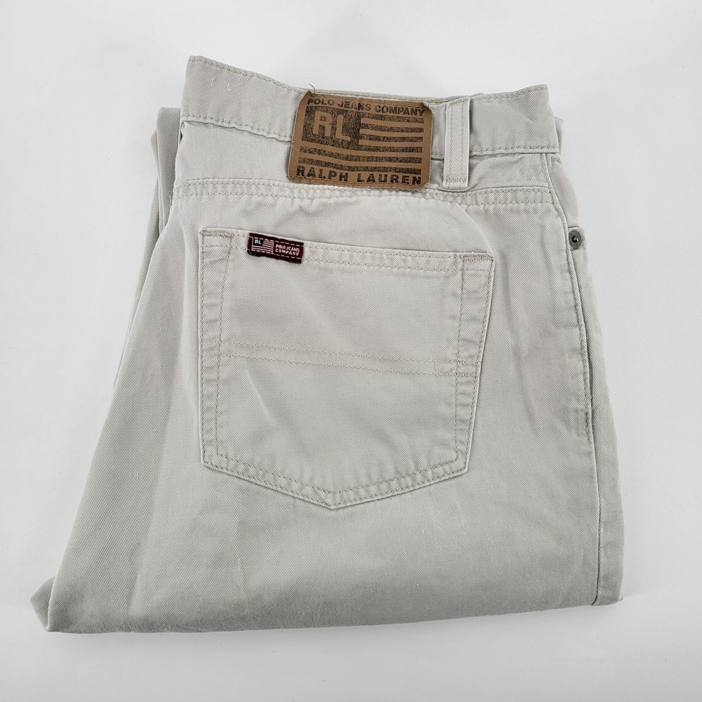 Polo Jeans Company Ralph Lauren Cropped Saturday Jeans Women's Size 12 Cream